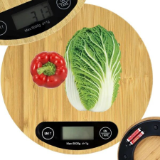 Bambusz lcd konyhai mérleg 5kg-ig konyhai mérleg
