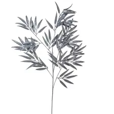  Bambusz leveles ág fekete M95cm 36db/# dekorációs kellék