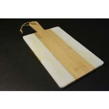 Bambusz márvány vágódeszka tálalódeszka 38x18 cm konyhai eszköz