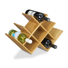  Bambusz palacktartó 8 palackhoz 31,5x47x16,5 cm 10020324 konyhai eszköz