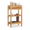  Bambusz polc polcokkal és felső tárolóval 76,5 x 46 x 29,5 cm