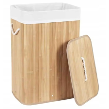  Bambusz Szennyeskosár - 72 Literes - Kivehető Béléssel + AJÁNDÉK bútor