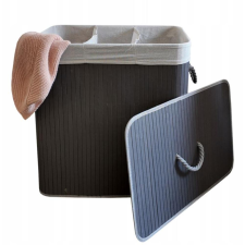  Bambusz Szennyeskosár - szürke - 150 Literes - Kivehető Béléssel + AJÁNDÉK bútor