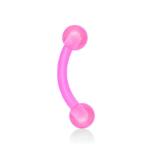 Banán piercing PTFE - rózsaszín testékszer