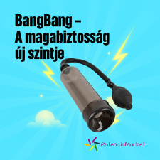  BANGBANG PÉNISZPUMPA - EREKCIÓ PUMPA UNIVERZÁLIS MÉRETŰ MANDZSETTÁVAL FEKETE péniszpumpa
