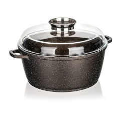 Banquet Bankett PREMIUM Dark Brown 28 × 12,5 cm, aromagombbal ellátott fedővel edény