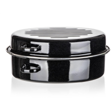 Banquet CULINARIA Black ovális zománcozott serpenyő 38 cm 2 db (A25999) sütés és főzés
