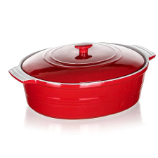 Banquet CULINARIA RedForma ovális sütőedény fedővel, 36,5 × 25 × 14,5 cm sütés és főzés