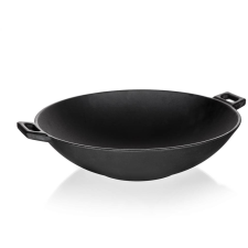 Banquet Öntöttvas WOK serpenyő 36,5 cm, fekete EXCELLENT (A23157) edény