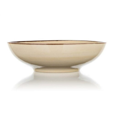 Banquet PALAS mélytányér, 18 cm, krém színű, bézs tányér és evőeszköz