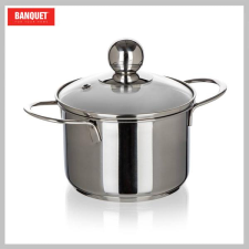 Banquet Rozsdamentes fazék PICCOLO 12 x 8 cm, 0,85 l, fedővel 48721016 edény