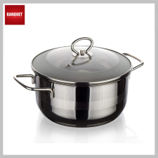 Banquet Rozsdamentes lábas MATTE New Line 6,5L 48ES0505CS26-A edény