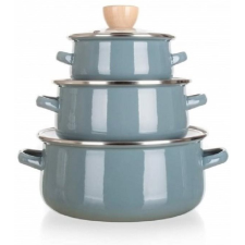 Banquet Zománcozott edénykészlet NATURAL Olive, 6 db (A20448) edény