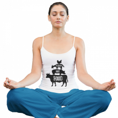  Barátok nem étel - Női Spagetti Top