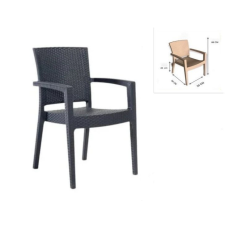  Baraw Rattan Karfás Szék Antracit kerti bútor