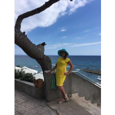  Barbara női pamut ruha-citrom