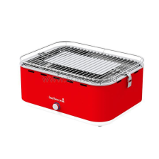 BARBECOOK BC-CHA-1019 Carlo asztali faszenes grill, piros, 44x33x21cm grillsütő