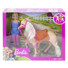 Barbie lovas szett babával barbie baba