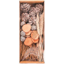  Barkácsdoboz szárított növényekkel 6,5 cm x 38 cm x 16 cm karácsonyi dekoráció