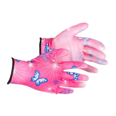 BarkácsVilág Kesztyű kerti 7/S női pink lepkés