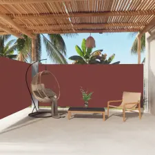  Barna behúzható oldalsó napellenző 160 x 600 cm kerti bútor