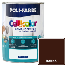BARNA - CELL KOLOR SELYEMFÉNYŰ ZOMÁNCFESTÉK - POLI-FARBE - 800ML zománcfesték