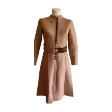  Barna elegáns szövet ruha (méret: S) női ruha