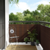  barna és fekete polyrattan erkélyparaván 400x80 cm