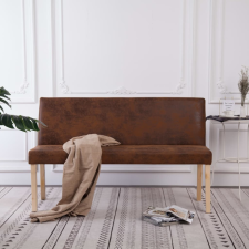  barna műbőr pad 139,5 cm bútor