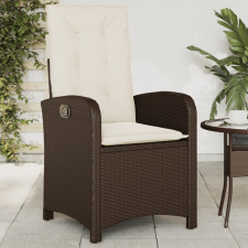 Barna polyrattan dönthető kerti szék párnákkal kerti bútor