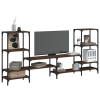  Barna tölgy színű szerelt fa TV-szekrény 206,5x28,5x95 cm