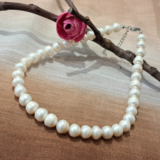  Barokk édesvízi gyöngy nyaklánc, Luxus nyakék ! ékszer szett