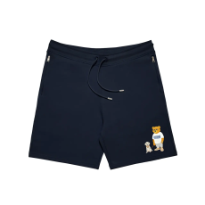 Baron Filou SS25 Embroidered Shorts, Filou CXXIV. - Navy Blue