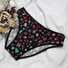 Barones KARÁCSONYI pamut bugyi ajándék mintás 2XL női alsó