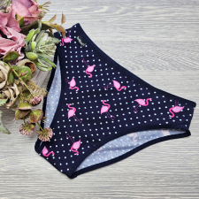 Barones normál bugyi széles oldalú flamingó mintás XL női alsó