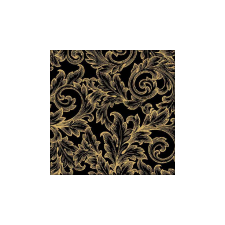 Baroque Gold/Black papírszalvéta 33x33cm, 20db-os papírárú, csomagoló és tárolóeszköz