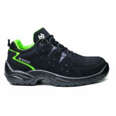 Base Harlem munkavédelmi cipő S1P SRC (fekete/zöld, 37)