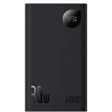 Baseus Adaman2 powerbank with digital display 20000mAh 30W 2 x USB / 1x USB Type C Power Delivery Quick Charge SCP, Oppo Super VOOC black (PPAD050101) power bank