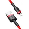 Baseus Cafule Durable Nylon Braided kábel USB / Lightning QC3.0 2m, piros