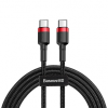 Baseus Cafule kábel USB-C / USB-C PD2.0 3A QC 3.0 2m, fekete/piros