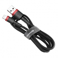 Baseus Cafule kábel USB / Lightning QC3.0 2m, fekete/piros kábel és adapter