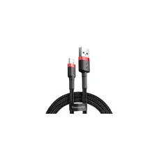 Baseus Cafule kábel USB / Lightning QC3.0 2m, fekete/piros kábel és adapter