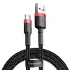Baseus Cafule USB-C apa - USB2.0 apa Adat- és töltőkábel 0.5m - Fekete/Piros