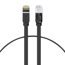 Baseus Cat 6 UTP Ethernet RJ45 kábel lapos 0,5m fekete kábel és adapter