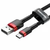 Baseus CATKLF-A91 Cafule 0,5m 3A USB A/USB C piros-fekete adat- és töltőkábel (CATKLF-A91)