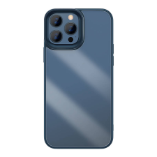 Baseus Crystal Apple iPhone 13 Pro Max Szilikon Tok - Átlátszó/Kék tok és táska