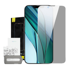 Baseus Crystal iPhone 14 Plus/13 Pro Max Porálló üvegfólia privatizációs szűrővel (1db) mobiltelefon kellék