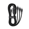 Baseus Flash Series 100W Type-C to C+C+C Fast Charging Cable 1,5m Black P10377503111-00