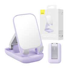 Baseus Folding phone stand Baseus with mirror (purple) mobiltelefon kellék