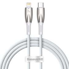 Baseus Glimmer Series kábel gyors töltéssel USB-C - Lightning 480Mb/s PD 20W 1m fehér kábel és adapter
